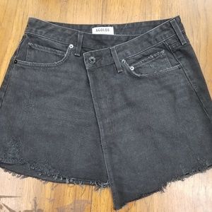 Agolde black denim skirt